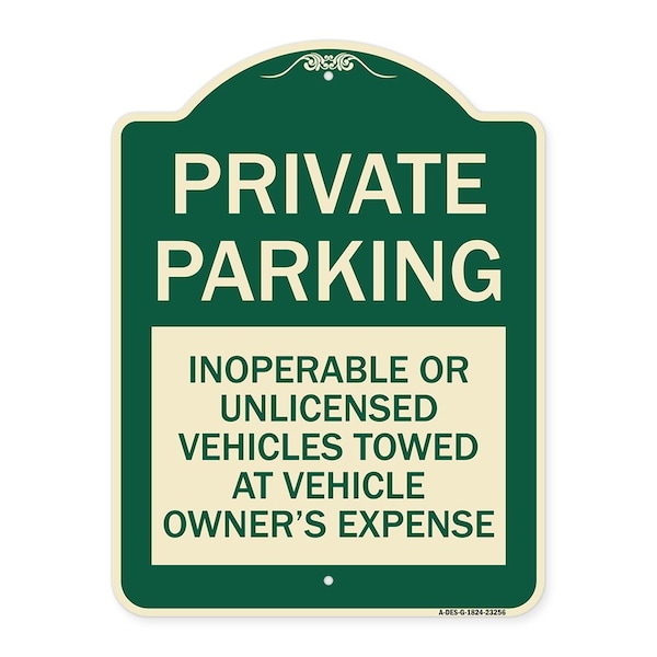 Private Parking Inoperable or Unlicensed Vehicles Towed at Vehicle Owners Expense, G-1824-23256